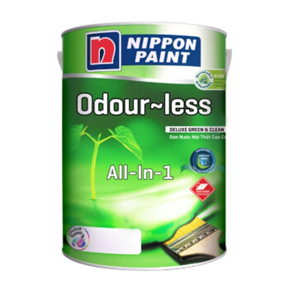 Sơn nội thất cao cấp Nippon Odour-less All-in-1 18L (Màu Trắng)