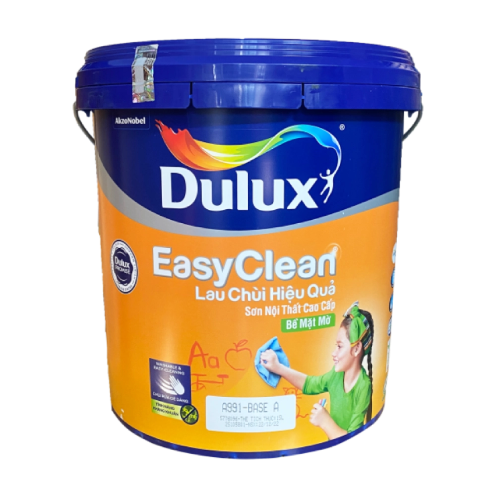 Dulux EasyClean Lau Chùi Hiệu Quả Bề Mặt Mờ 15L